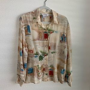 Vintage Silk Button Down
